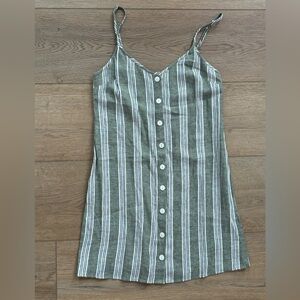 Striped Button-Down Sundress